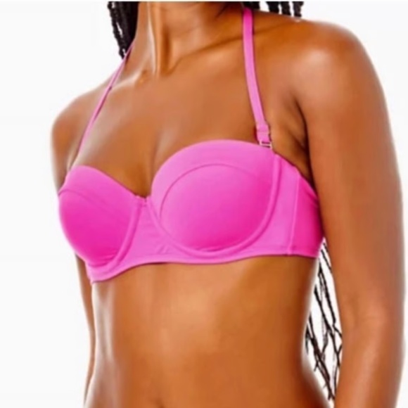 NWOT LILLY PULITZER LEVEN SWIM BRA TOP PROSSECCO PINK SIZE 10 - Picture 2 of 10
